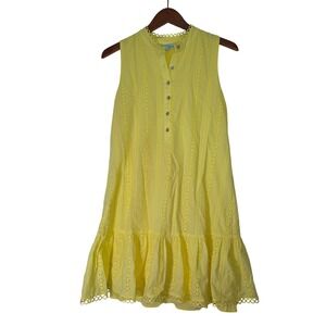 Draper James yellow eyelet summer dress sz s